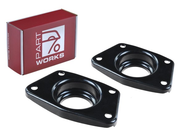 2x tampa do rolamento do eixo central para PORSCHE 356 B T5 T6 REAR PRETO