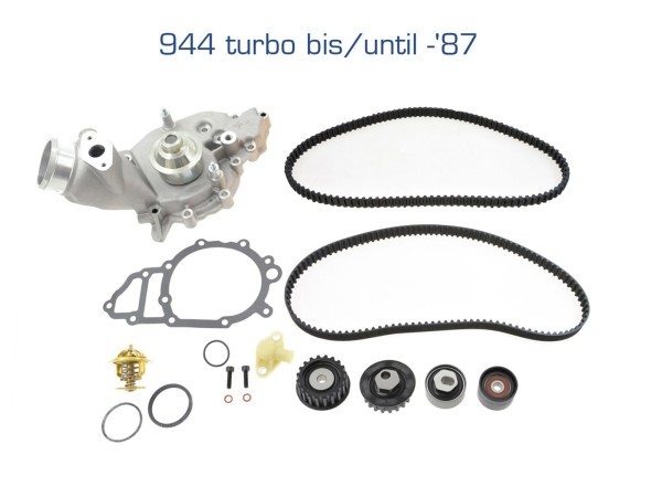 Water pump + timing belt + rollers for PORSCHE 944 Turbo 951 up to -'86 SET LC