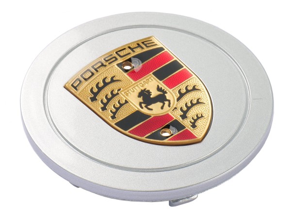 1x coprimozzo ruota ORIGINALE PORSCHE 911 993 STEMMA ARGENTO COLORATO