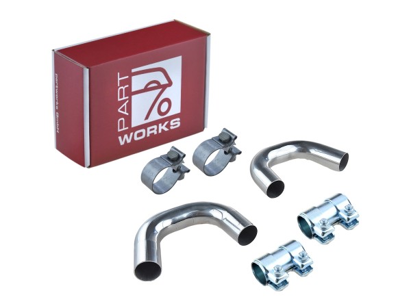 Connecting pipes for PORSCHE 986 2.5 Boxster exhaust pipe SET + clamps