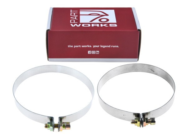 2x braçadeiras de escape para PORSCHE 911 G 3.2 Carrera silenciador traseiro SET