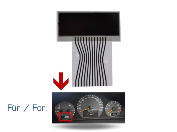 Affichage du compteur de vitesse pour MERCEDES CLK W208 Affichage du combiné d'instruments LCD GAUCHE V3