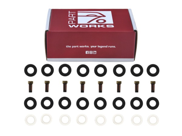 Set di guarnizioni 8x per PORSCHE Cayenne 955 9PA 4.5 guarnizioni iniettori carburante