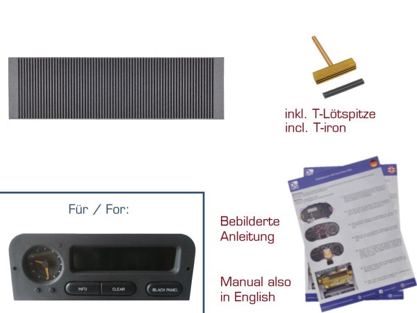 Película de contacto ordenador de a bordo para pantalla de servicio Saab 900 II Pantalla SIU2 SID2