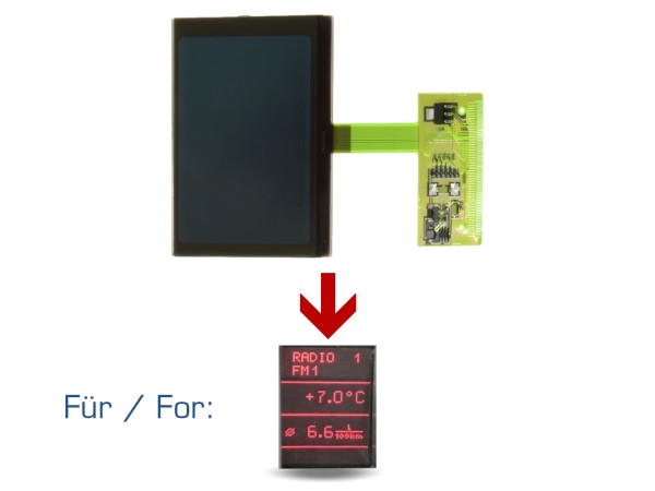 Display tachimetro per quadro strumenti AUDI A3 8L A4 B5 tipo 8D Jaeger FIS MFA