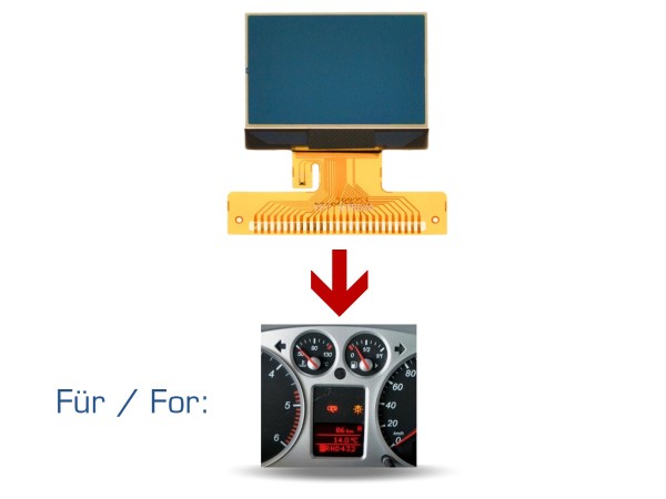 Affichage du compteur de vitesse pour FORD Galaxy 1 WGR '99-'04 combiné d'instruments moitié VDO 26 broches