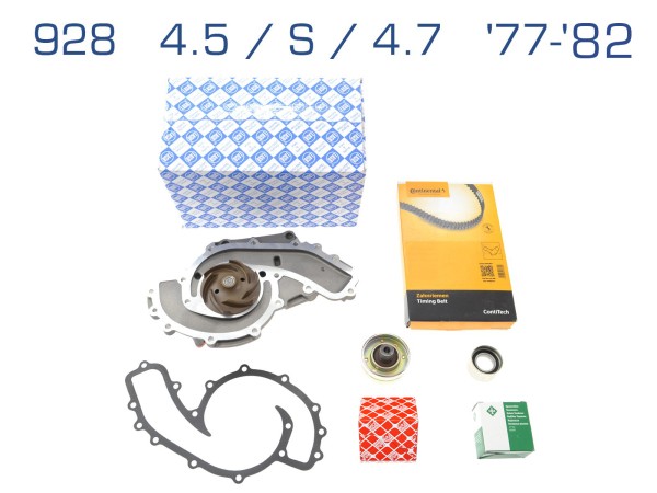 Bomba de agua + correa distribución + rodillos para PORSCHE 928 4.5 S 4.7 '77-'82 SET