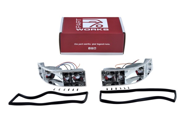 Caixa de luzes traseiras para PORSCHE 911 F G SC 930 '69 -'89 L+R + vedações