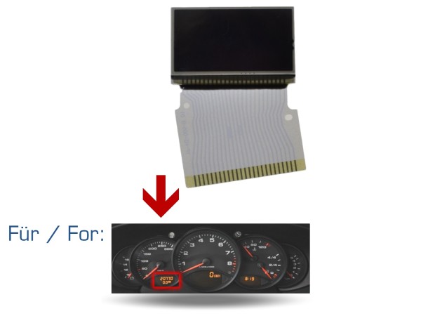 Speedometer display for PORSCHE 996 Boxster 986 instrument cluster on-board computer LEFT