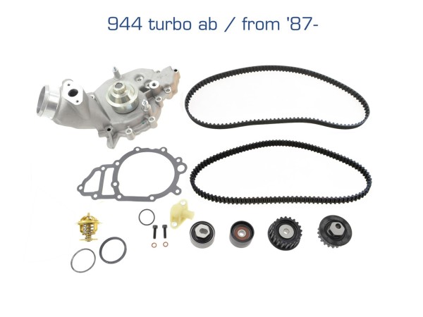 Water pump + timing belt + rollers for PORSCHE 944 Turbo 951 from '87 - SET LC