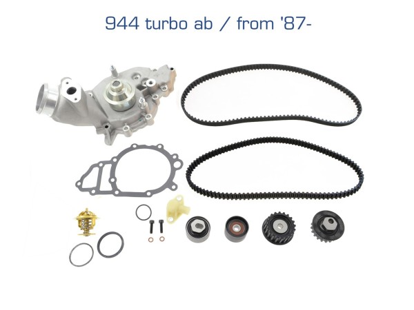 Pompe à eau + courroie de distribution + galets pour PORSCHE 944 Turbo 951 de '87 - SET LC