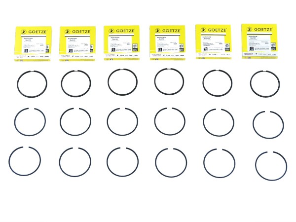 6x Kolbenringe für PORSCHE 911 2.4 T E S Ölabstreifring Satz