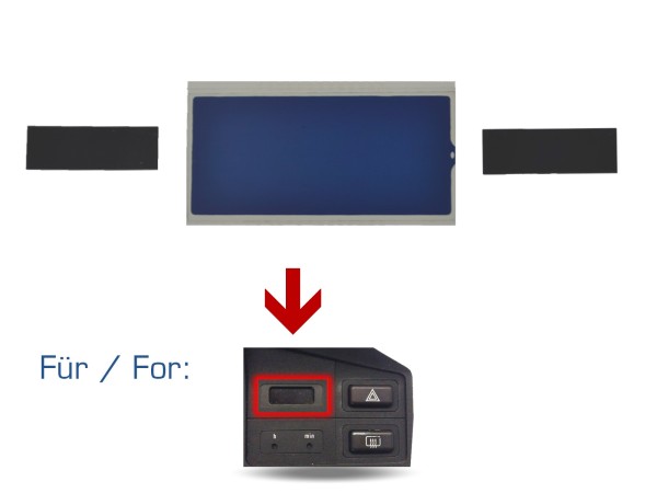 Digitale klok weergeven voor BMW E30 E28 E24 E23 Klok LCD-reparatie Donker