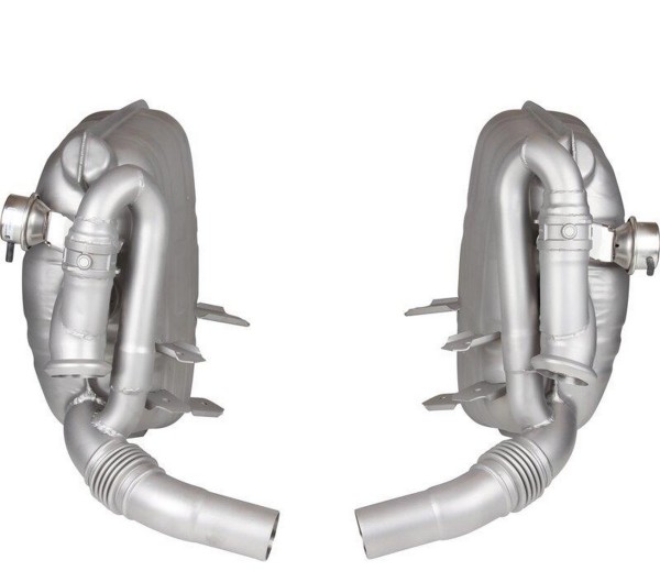 Rear silencer for PORSCHE 996 Carrera sports exhaust with flap TÜV STAINLESS STEEL