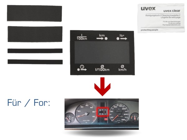 Snelheidsmeterdisplay voor AUDI 80 100 200 V8 MFA instrumentenpaneel V1