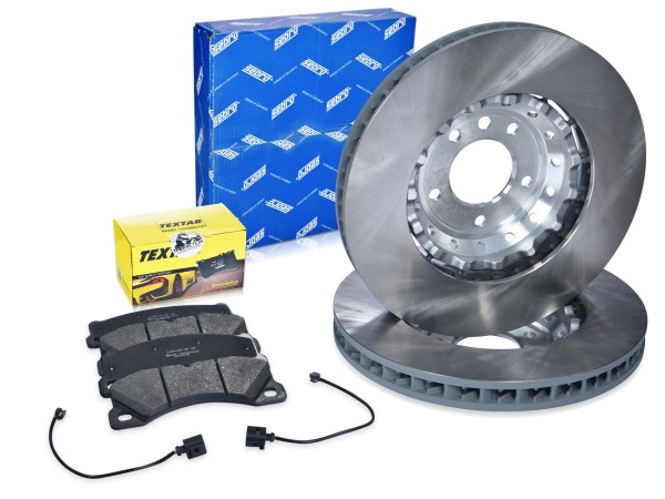 Brake discs + brake pads + WK for PORSCHE Cayenne 958 PR no. 1ZL 1LH FRONT