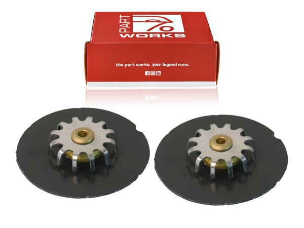 2x dempingsplaat voor PORSCHE 944 S2 968 964 Carrera remklauw VOOR 40mm