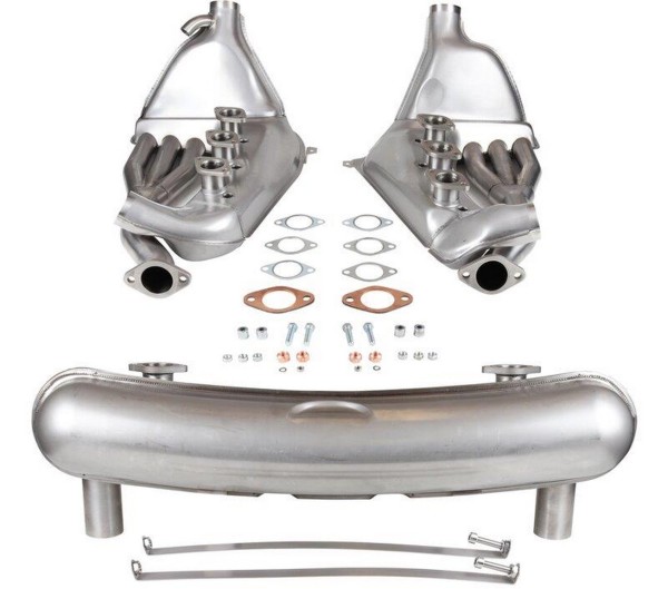 Conjunto de trocador de calor de escape para PORSCHE 911 F G 2.0 - 3.0 duplo STAINLESS STEEL SSI