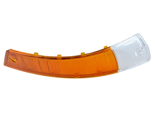 Turn signal glass for PORSCHE 911 F SWB 2.0 up to -'68 Turn signal FRONT ORANGE WHITE RIGHT
