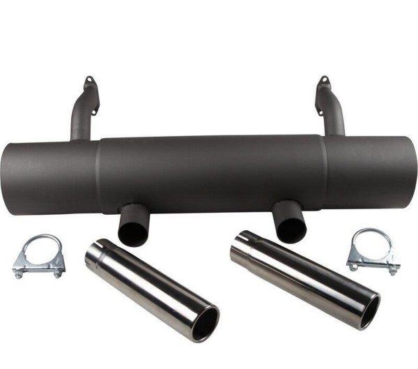 Rear silencer for PORSCHE 356 B C 1.6 sports exhaust Carrera style