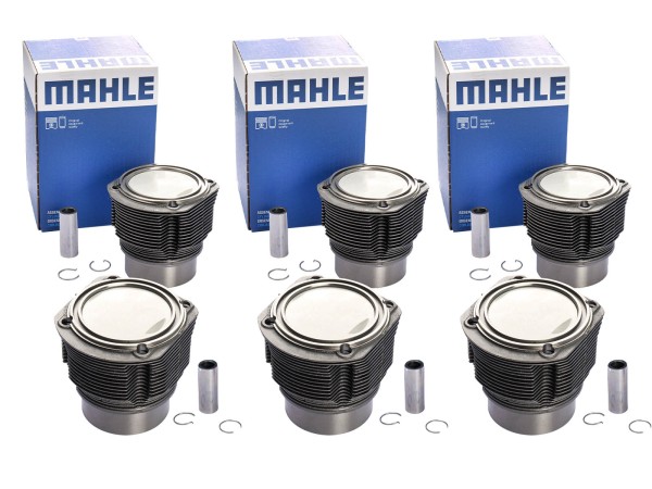 6x pistons + cylinders for PORSCHE 911 G 2.4 T '72-'73 130PS 140PS