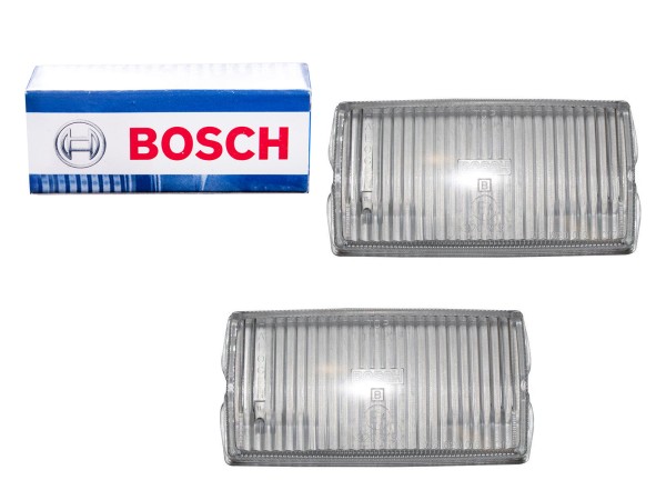 2x mistlamplens voor PORSCHE 911 G -'83 930 924 924S CLEAR L+R