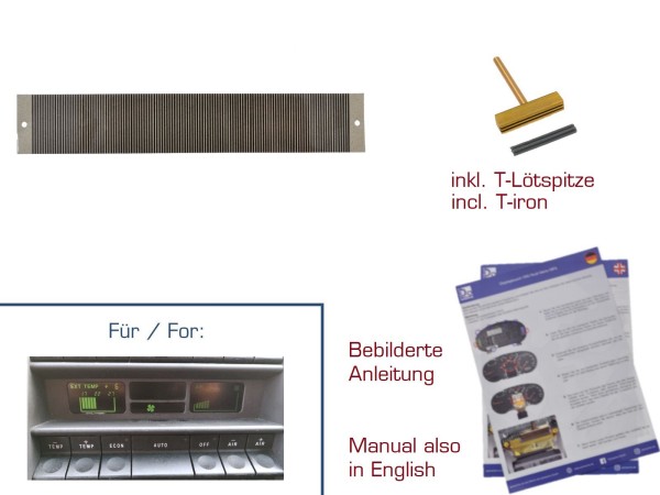 Contactfilm klimaatbedieningspaneel voor Alfa Romeo 164 airconditioning display