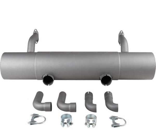 Rear silencer for PORSCHE 356 B C 1.6 sports exhaust tailpipes in bumper