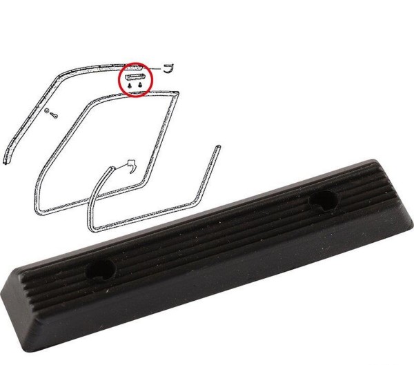 1x batente da moldura da janela da porta para amortecedor de borracha PORSCHE 911 F/G Coupe '69 -'77