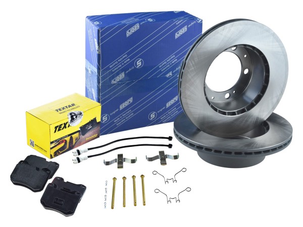 Brake discs + brake pads + WK for PORSCHE 944 S 2.5 2.7 '87-'89 FRONT