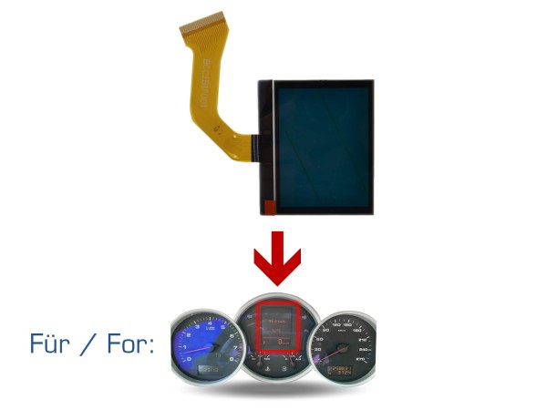 Speedometer display for PORSCHE Cayenne 955 instrument cluster RED