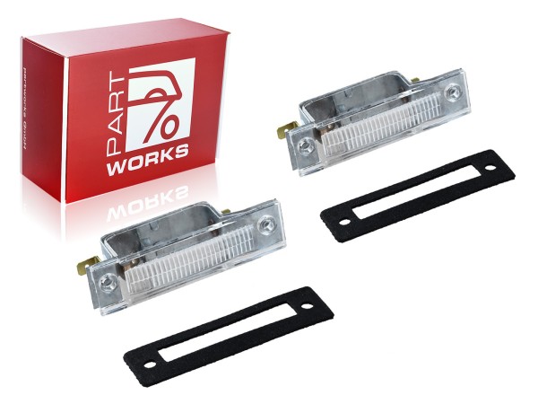 2x luzes de matrícula para PORSCHE 911 F 912 '65 -'73 914 luz de matrícula