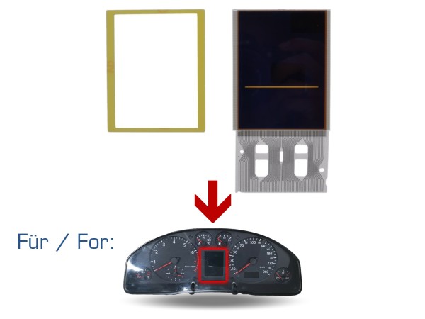 Visor de velocímetro para AUDI A4 B5 8D velocímetro instrumento cluster cockpit display LCD