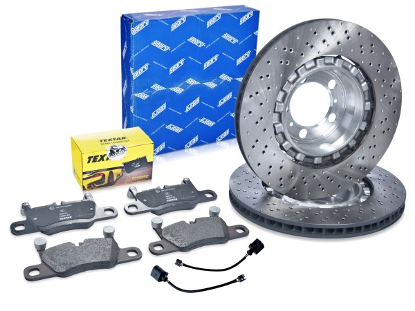 Brake discs + brake pads + WK for PORSCHE 991 3.0 Carrera GTS REAR