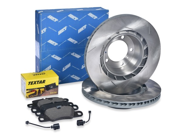 Brake discs + brake pads + WK for PORSCHE Panamera 970 4.8 S GTS Turbo REAR