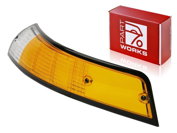 Knipperlichtglas voor PORSCHE 911 F T E S 2.2 2.4 '69-'73 knipperlicht voorzijde LINKS EU