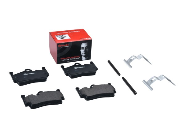 Brake pads + spring plates for PORSCHE 987 Boxster Cayman REAR