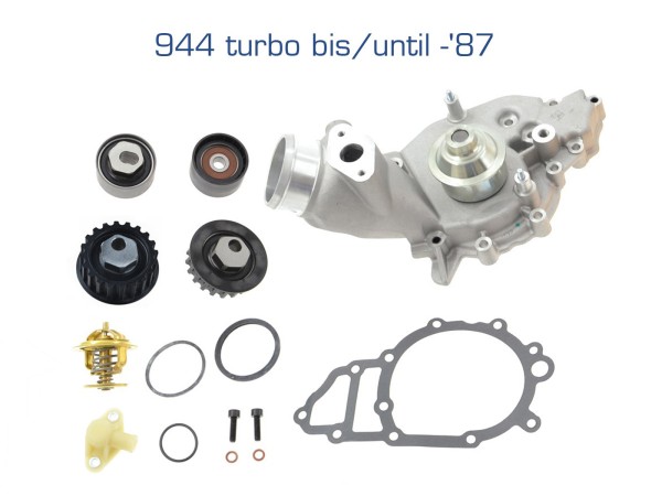 Water pump + timing belt + rollers for PORSCHE 944 Turbo 951 to -'86 SET