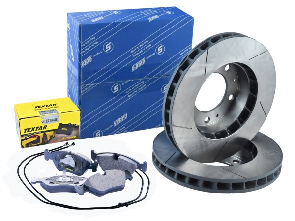 Brake discs + brake pads + WK for PORSCHE 928 4.5 4.7 S up to -'85 FRONT