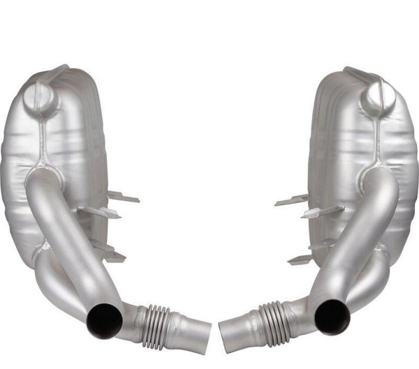 Rear silencer for PORSCHE 997 Carrera up to -'08 sports exhaust OE STAINLESS STEEL L+R