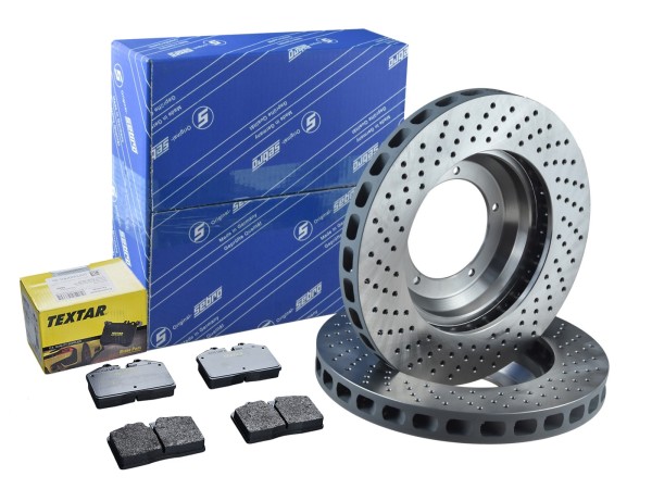 Brake discs + brake pads for PORSCHE 930 Turbo 3.3 from '81- FRONT