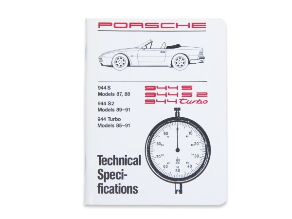 Werkstatthandbuch für PORSCHE 944 S S2 Turbo 951 Technical Specifications EN