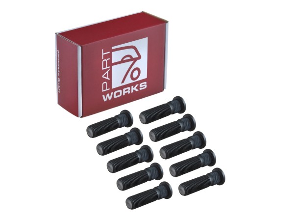 10x tornillos de rueda para PORSCHE 911 S TU L hasta -'68 2.7 Carrera 51mm