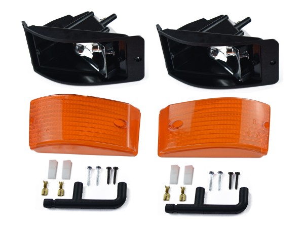 2x indicadores para PORSCHE 924 944 caixa do indicador + lentes indicadoras FRONT ORANGE