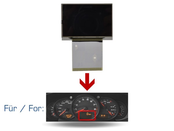 Tacho Display für PORSCHE 996 Boxster 986 Kombiinstrument MITTIG US-Version