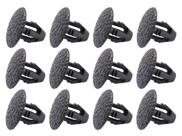 12x clips alfombra de maletero para moldura PORSCHE 924 944 968 NEGRO