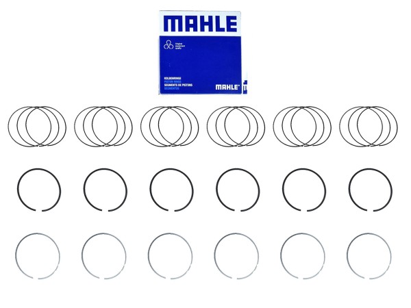 6x piston rings for PORSCHE 996 3.4 Carrera oil scraper ring set