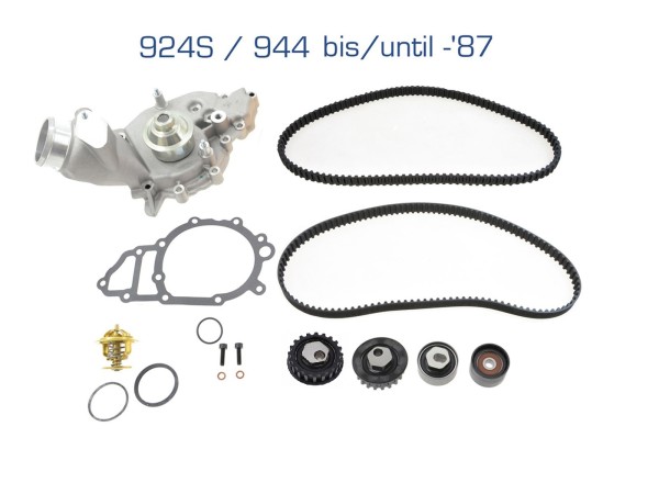 Water pump + timing belt + rollers for PORSCHE 944 2.5 924S up to -'87 SET LC