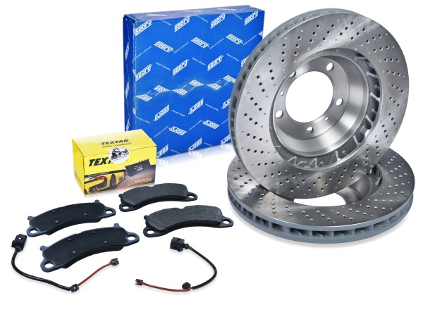Brake discs + brake pads + WK for PORSCHE 991 3.8 Carrera S 4S FRONT