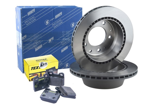 Brake discs + brake pads for PORSCHE 911 2.0 S L up to -'68 REAR ventilated